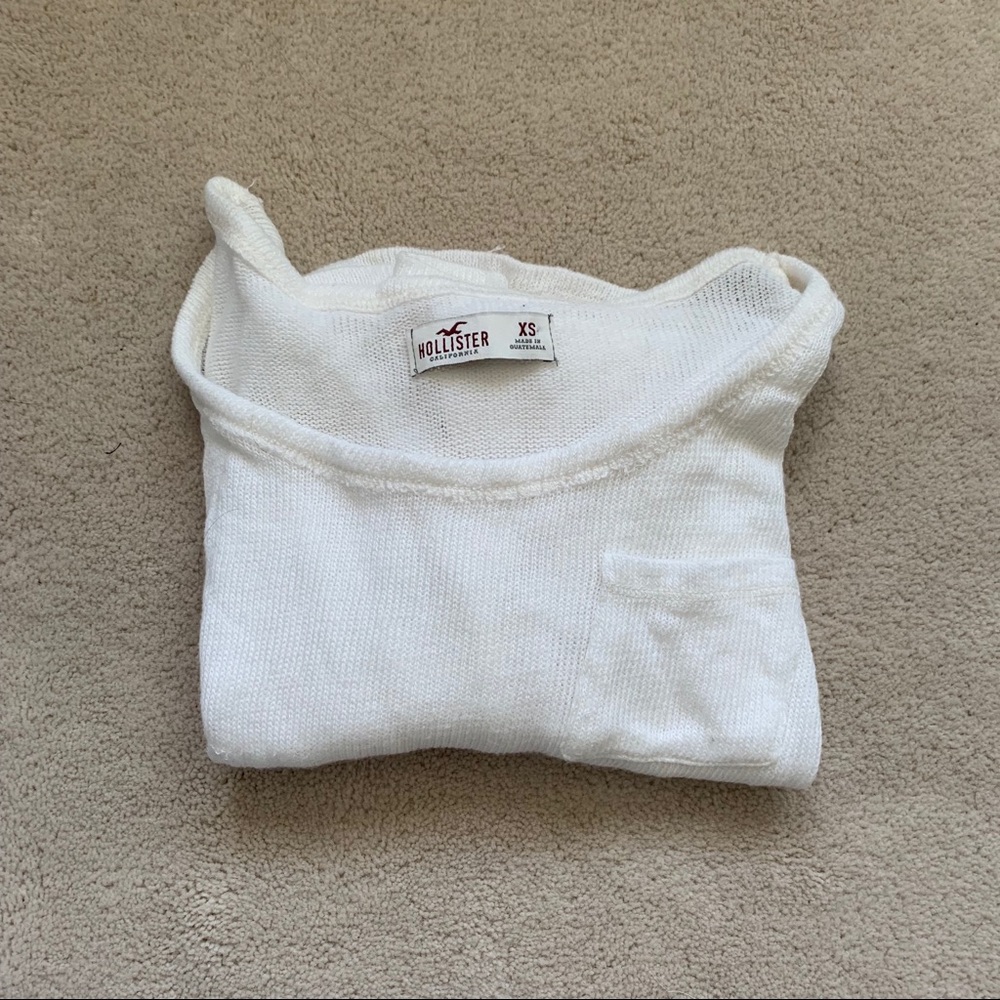 White Cropped Sweater
